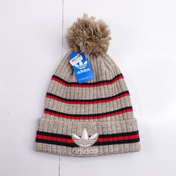 adidas Accessories - NEW adidas Originals 90'S Stripes Pom Beanie